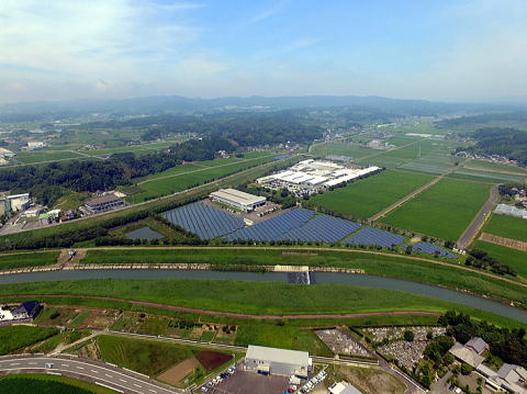 工場の空撮写真